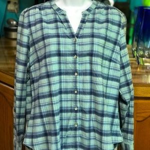 LLBean plaid flannel shirt